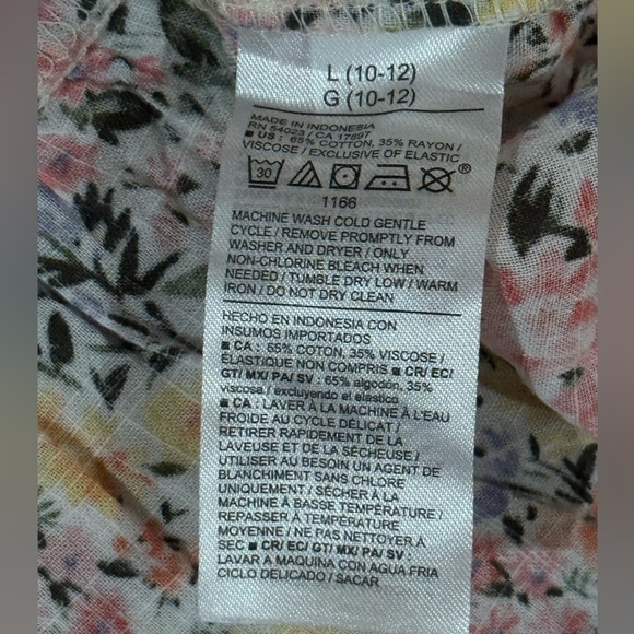 NWT Old Navy Floral Long-Sleeve Fit and Flare Dress Multi Floral Girls 10/12 - Picture 4 of 12